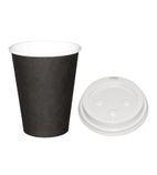 SA435 Special Offer Black 225ml Hot Cups and White Lids (Pack of 1000)