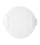 Image of GG796 Polypropylene Round Ingredient Bin Lid White Fits 76 Ltr Bin