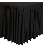 CD397 Table Top Black Cover & Skirting - Plisse Style