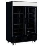 LGF5000 BLACK 1108 Ltr Upright Double Hinged Glass Door Black Display Freezer