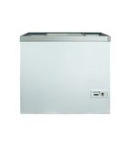 Image of DFG275 265 Ltr White Display Chest Freezer With Glass Lid