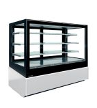 1000 FV-VP 1050mm Wide White Flat Glass Serve Over Counter Display Fridge