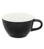 Café BN404 Porcelain Bowl Shaped Cups Gloss Black 340ml (Pack of 12)