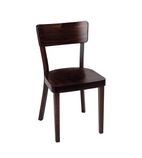 Image of DC355 Plain Side Chairs Walnut Finish (Pack of 2)