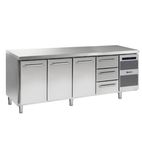 GASTRO K 2207 CSG A DL/DL/DL/3D L2 Heavy Duty 668 Ltr 3 Door / 3 Drawer Stainless Steel Refrigerated Prep Counter