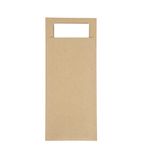 Image of CK235 Brown Cutlery Pouch with White Napkin (Pack of 500)
