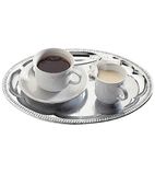 T765 Chrome-Plated Stainless Steel Oval Tea Tray 300mm