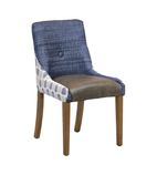 CX423 Bath Dining Chair Weathered Oak with Alfresco Marine Outer Back Saddle Ash Seat