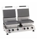 RE200FR1-PING Express Electric Double Contact Panini Grill - Flat Top & Bottom With Half Ribbed Plate
