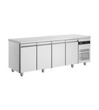 Image of SL9999-HC 479 Ltr 4 Door Stainless Steel Slimline Refrigerated Prep Counter