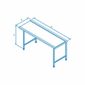 T15ENR 1500mm Right Hand Entry Table For Classeq Passthrough Dishwashers