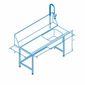 T15SENL 1500mm Left Hand Entry Table With Sink For Classeq Passthrough Dishwashers